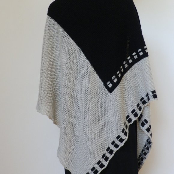 NEW Double knitted large women's asymmetrical triangular shawl,wrap,stole